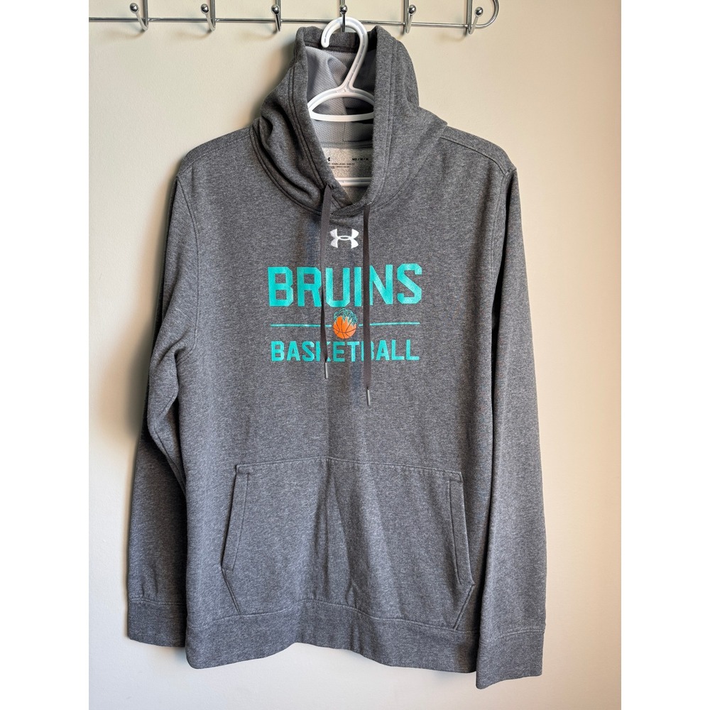 Under Armour Mens Gray Bruins Basketball Hoodie Medium Sports Athletic Gym Gorp